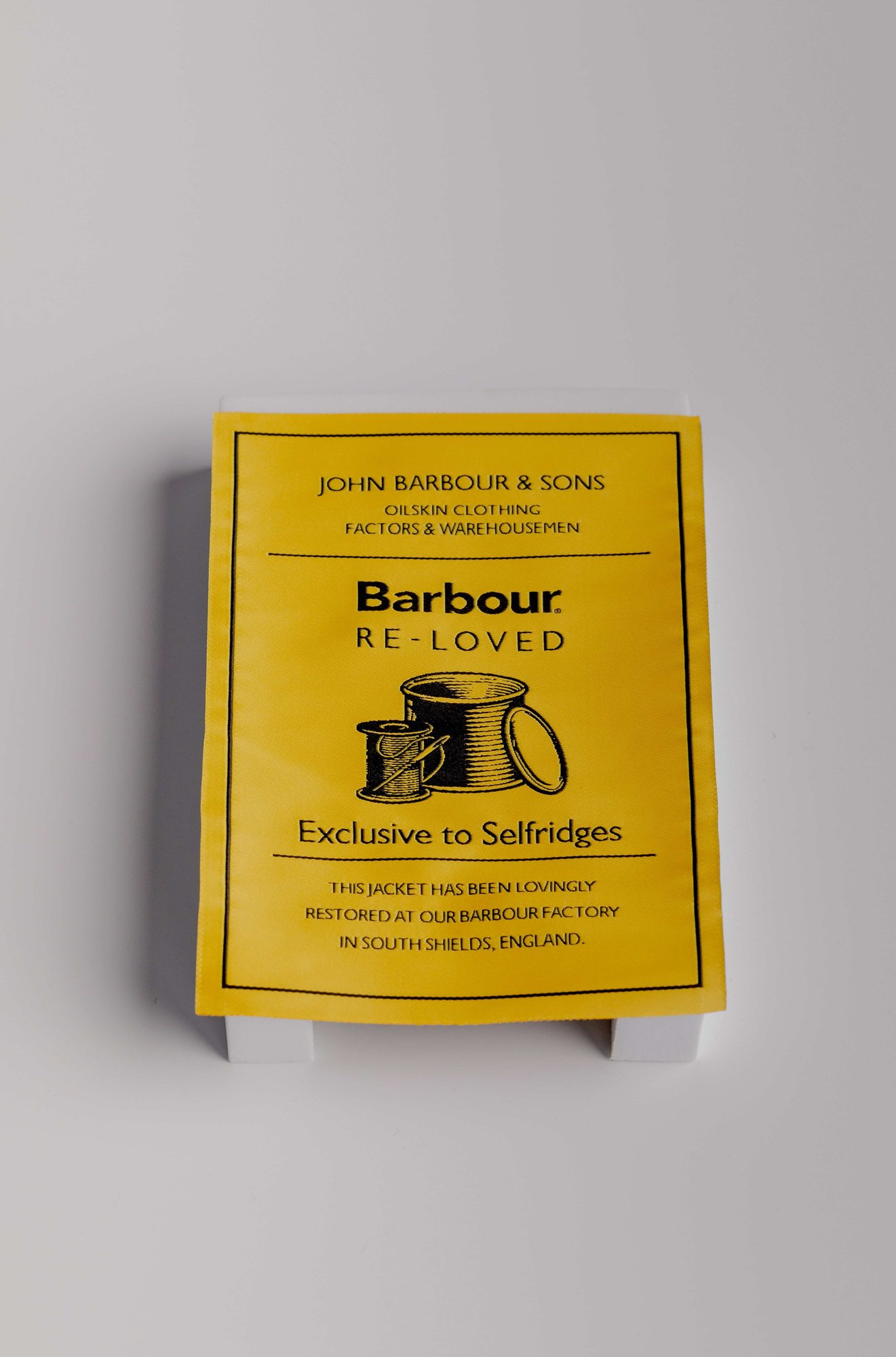 Barbour Selfridges Laser Cut Woven Label